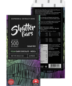 Shatter Bars Vegan Dark Chocolate Indica