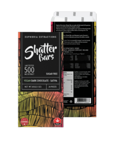 Shatter Bars Vegan Dark Chocolate Sativa