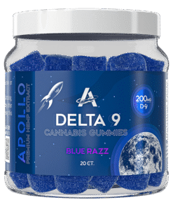 D9 THC + CBD Gummies Blue Razz